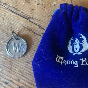 Waxing Poetic Sterling Round Insignia “W” Charm Retired